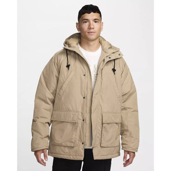 Nike Sportswear Club Fleece Therma-Fit Men's Large TALL Parka Jacket FZ0869-247 - Picture 1 of 7